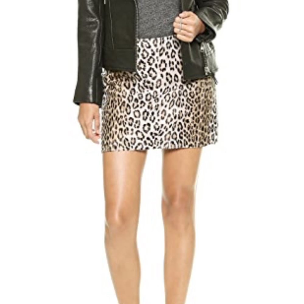 Milly Leopard Skirt